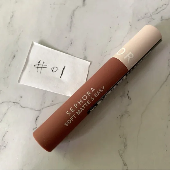 Sephora Soft Matte & Easy Liquid Lipstick 01 Less Is More - Muted Pink Beige - Picture 2 of 2